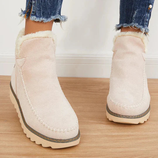 Paisley Bottines Femme – Chaudes Bottines à Enfiler avec Doublure Fausse Fourrure & Semelle Durable