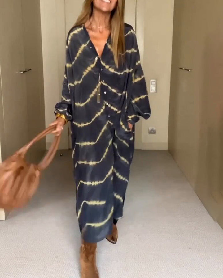 Vestido para mujeres de Manon - tela ligera y transpirable, gran corte y plano V -neck