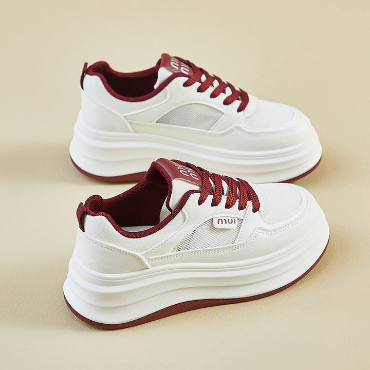 Sienna Femme Baskets – Sneakers Blanches à Semelle Plateforme & Confort Quotidien