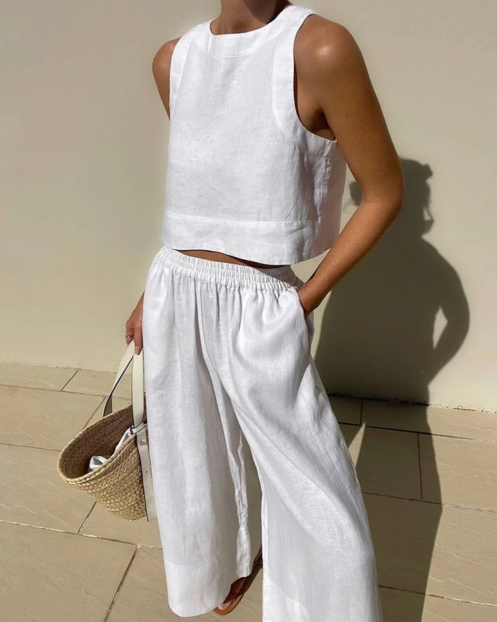 Jhara Woman Together - Elegante e confortevole set di lino con taglio lusinghiero