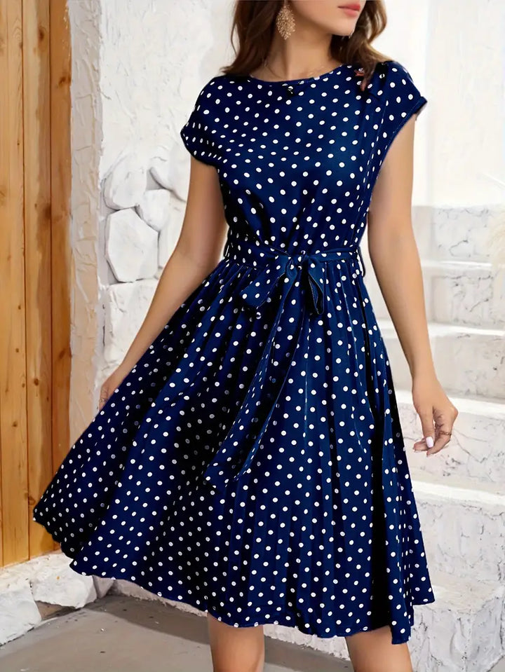 Sarrah Dress plisado Mujer: guisante cómodo, atemporal y corte halagador