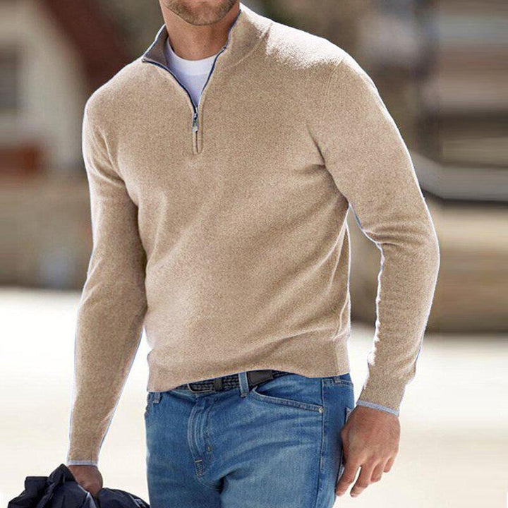 Noah Pull Homme Col Zippé – Style Moderne, Confort Respirant & Durable en Coton Polyester