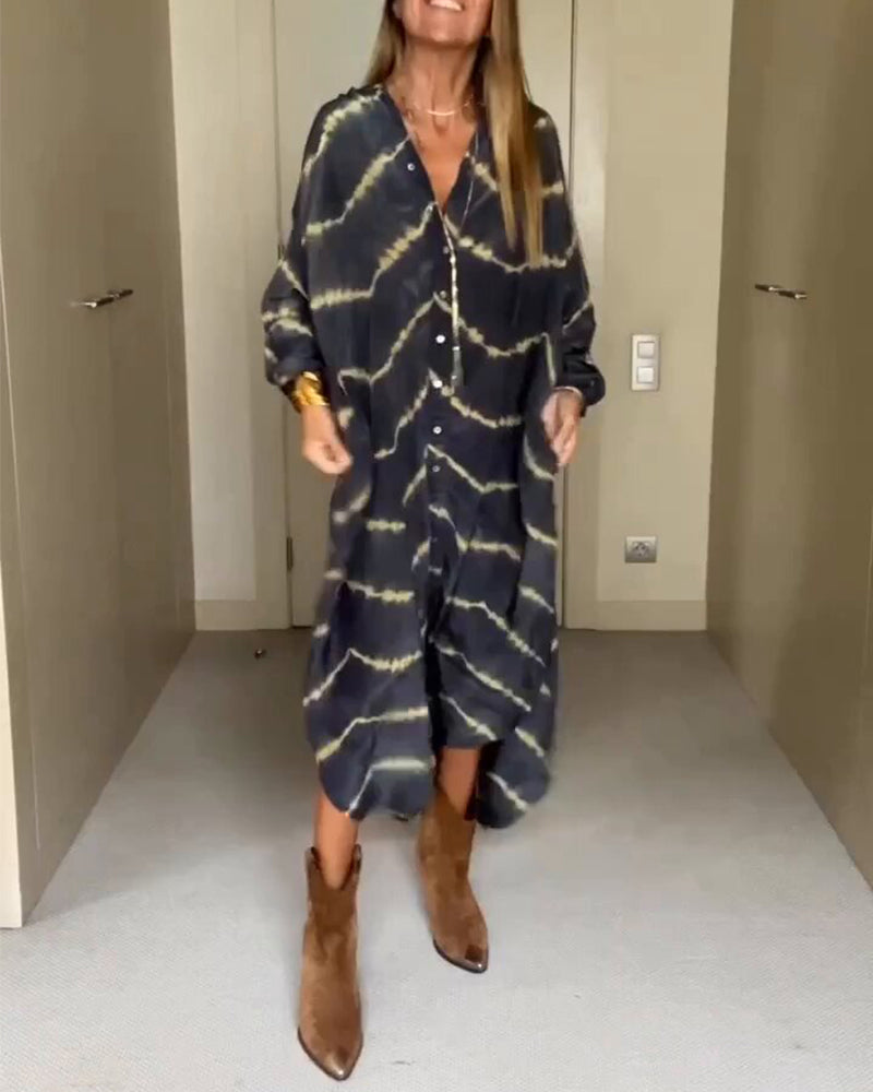 Vestido para mujeres de Manon - tela ligera y transpirable, gran corte y plano V -neck