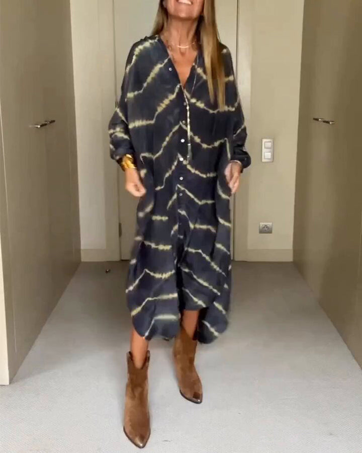 Vestido para mujeres de Manon - tela ligera y transpirable, gran corte y plano V -neck