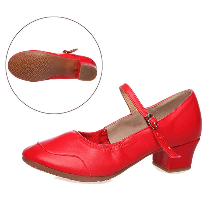 Bailarinas Charlotte para mujer: elegantes zapatos de tacón bajo con cómoda correa ajustable