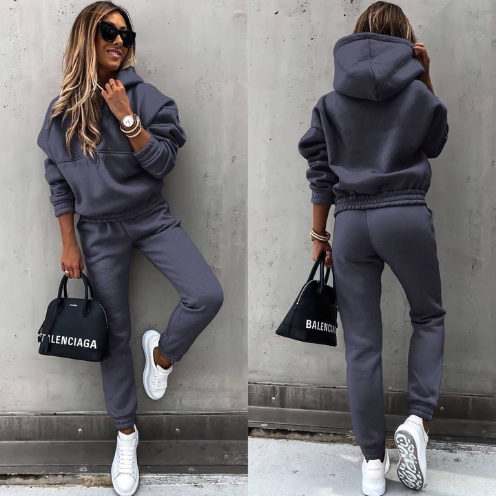 Completo da jogging da donna Elane: comfort morbido e stile moderno per l'abbigliamento da casa di tutti i giorni