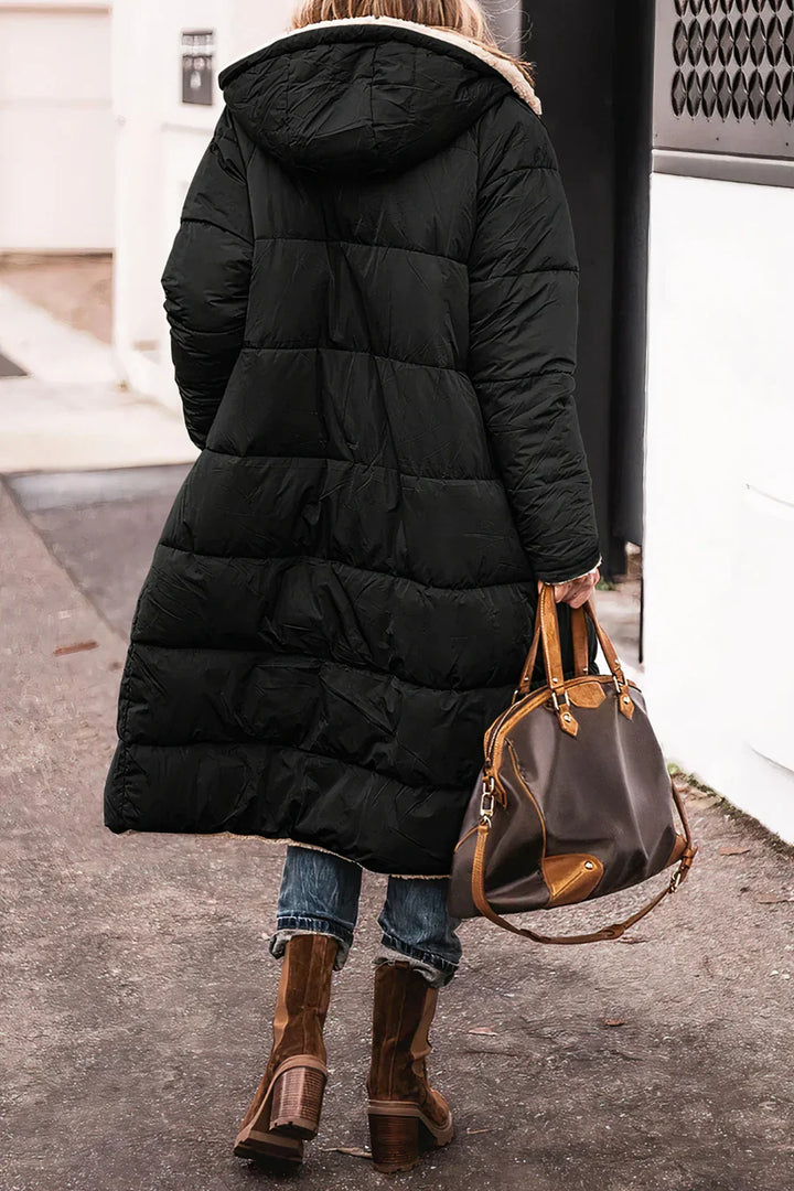 Cappotto da donna Theodora: cappotto reversibile elegante e caldo per uno stile versatile