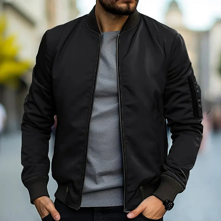 Jack Veste Bomber Homme – Style Moderne en Tissu Léger avec Coupe Ajustée & Poches Pratiques