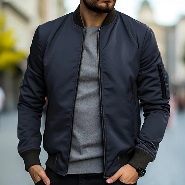 Jack Veste Bomber Homme – Style Moderne en Tissu Léger avec Coupe Ajustée & Poches Pratiques