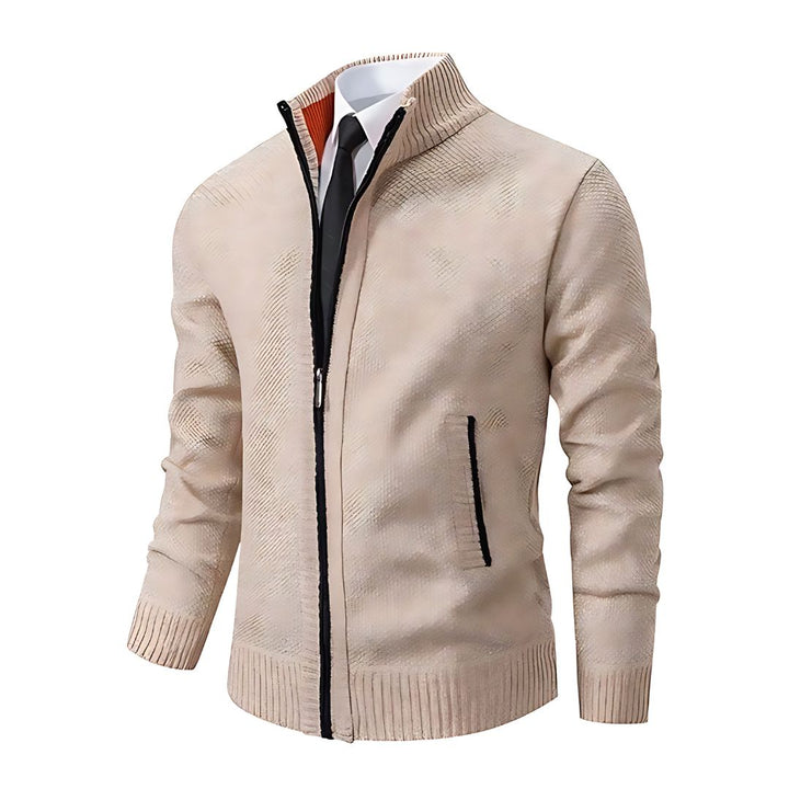 Adrian Pull Homme – Tricot Noir à Fermeture Zip, Élégant & Confortable pour Toutes Occasions
