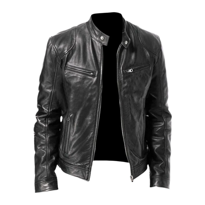 Giacca in pelle da uomo David - Giacca elegante e resistente con stile moderno e confortevole