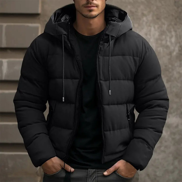 Allan Veste Homme Hiver – Chaude, Épaisse avec Capuche & Fermeture Éclair Pratique