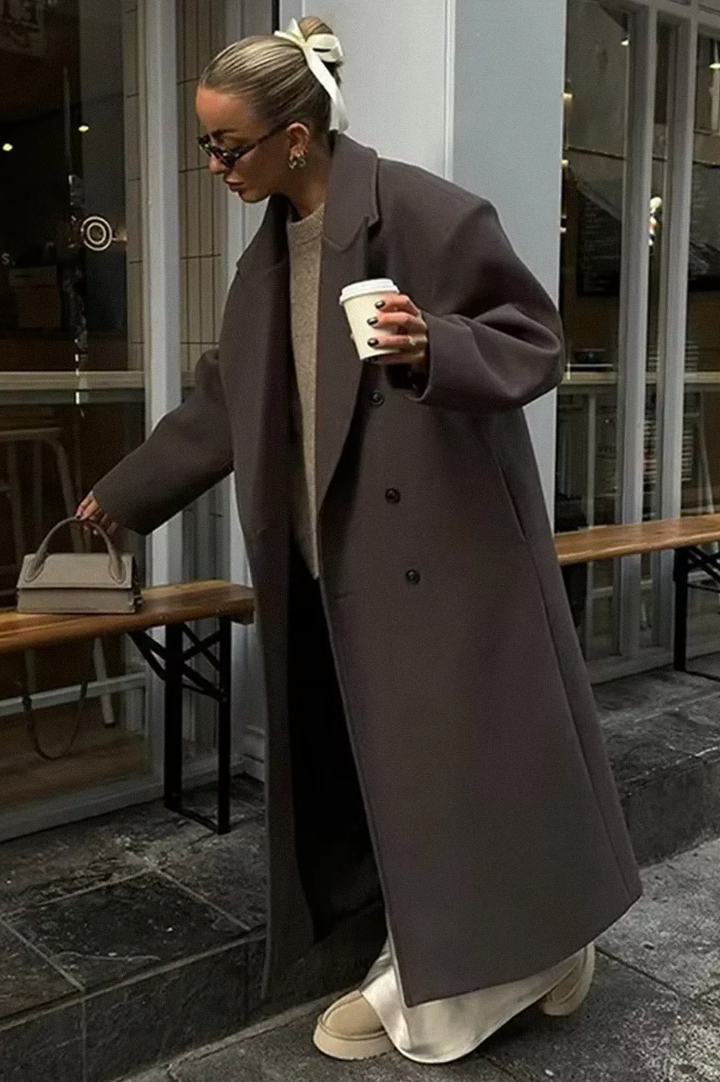 Noëlle Manteau Femme – Manteau Printanier Oversize Léger avec Coupe Élégante & Intemporelle
