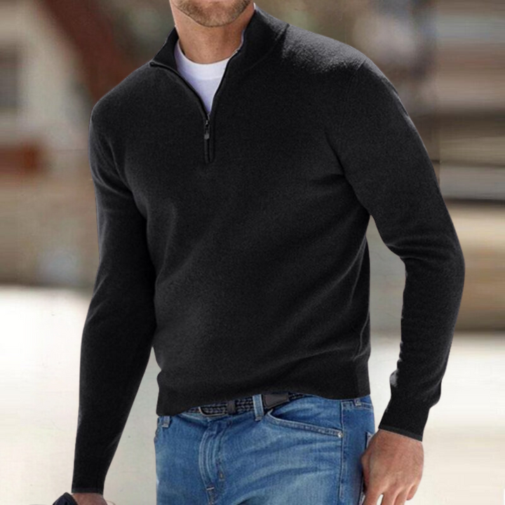 Noah Pull Homme Col Zippé – Style Moderne, Confort Respirant & Durable en Coton Polyester