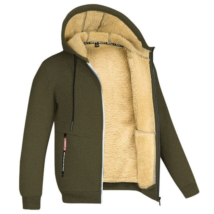 Chaqueta de invierno Diego para hombre: cálida y elegante con capucha y cremallera integradas