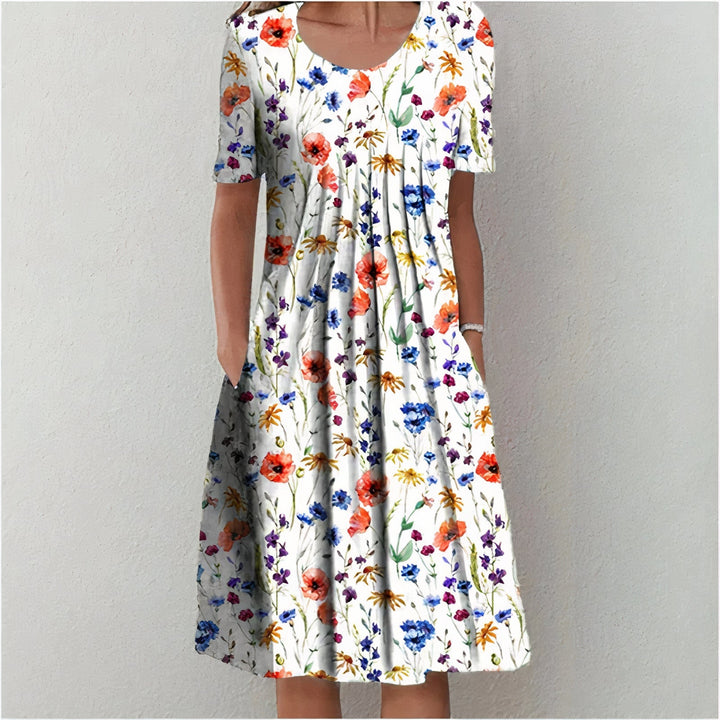 Robe d’Été Femme Ulla – Élégante Robe en Coton avec Confort Respirant & Design Intemporel