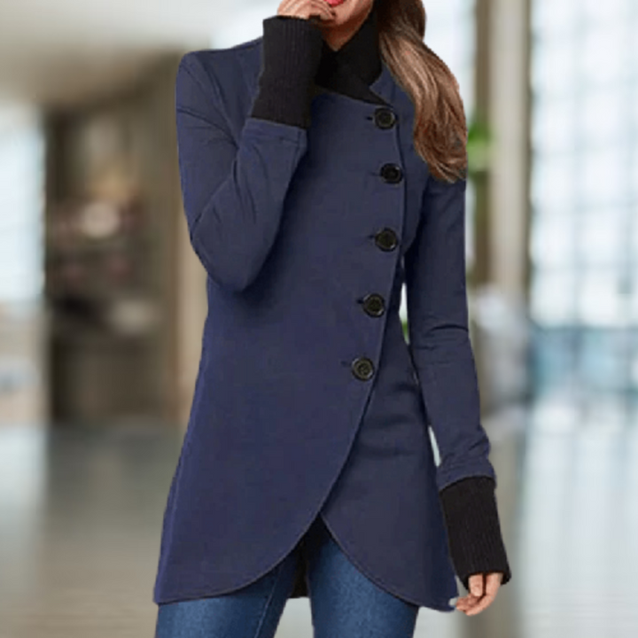 Abrigo de mujer Cindi: abrigo de invierno asimétrico, cálido y elegante para una comodidad diaria.