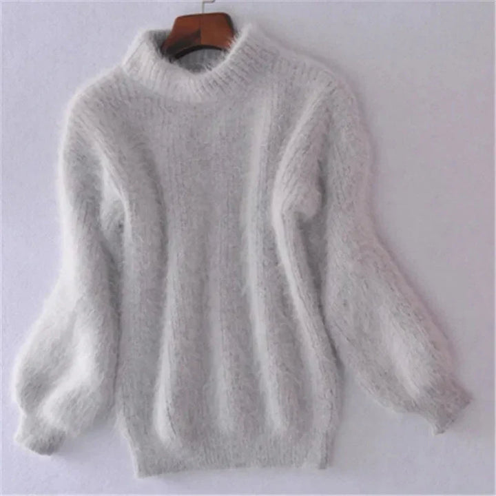 Taylor Pull Femme – Sweat Duveteux Doux en Bleu Clair, Chaleur & Style Hiver Décontracté