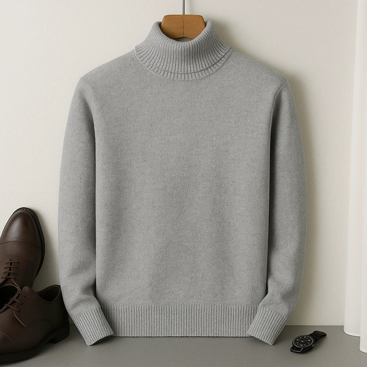 Kian Pull Homme à Col Roulé – Élégant, Chaud & Confortable en Cachemire Laine Mélangée