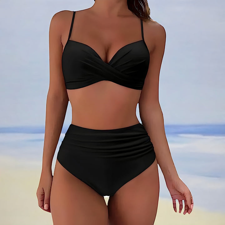 Ensemble Bikini Femme Sigrun – Maillot Taille Haute avec Bretelles Réglables & Coupe Flatteuse