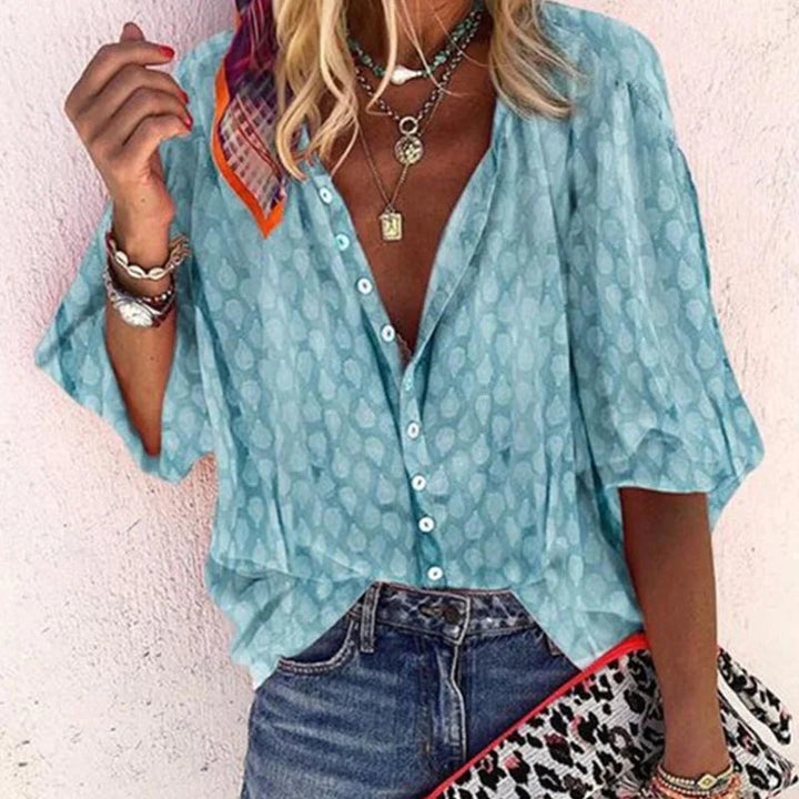 BLUSIÓN DE SUMERA DE BILLIE MUJER - Camisa ligera y transpirable con elegantes cortes para días calurosos