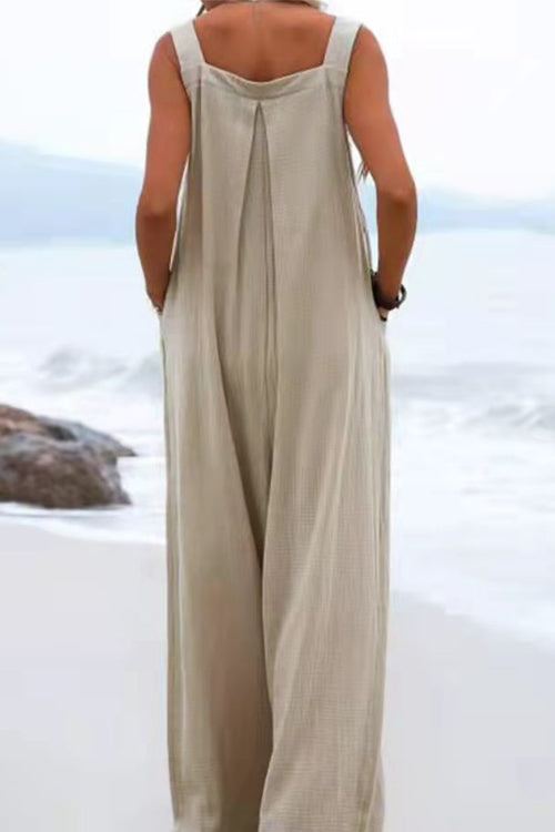 Salopette Bohème Femme Sophia – Coupe Ample et Aérienne avec Bretelles Spaghetti Confortables