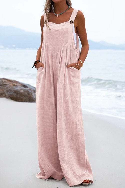 Salopette Bohème Femme Sophia – Coupe Ample et Aérienne avec Bretelles Spaghetti Confortables