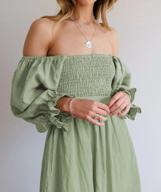 Doldered Dreded Dreded Woman - Smocking Bustier e Light Stupy Maniche