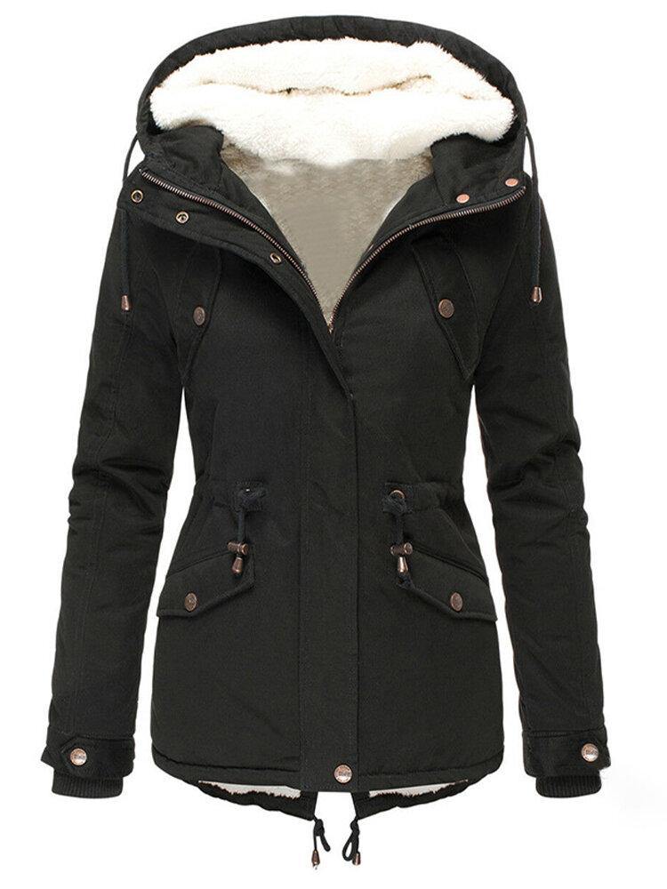 Claire Veste d’Hiver Femme – Manteau Chaud Imperméable avec Capuche & Doublure Douce