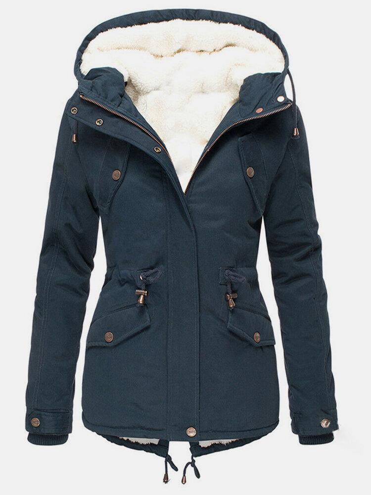 Claire Veste d’Hiver Femme – Manteau Chaud Imperméable avec Capuche & Doublure Douce