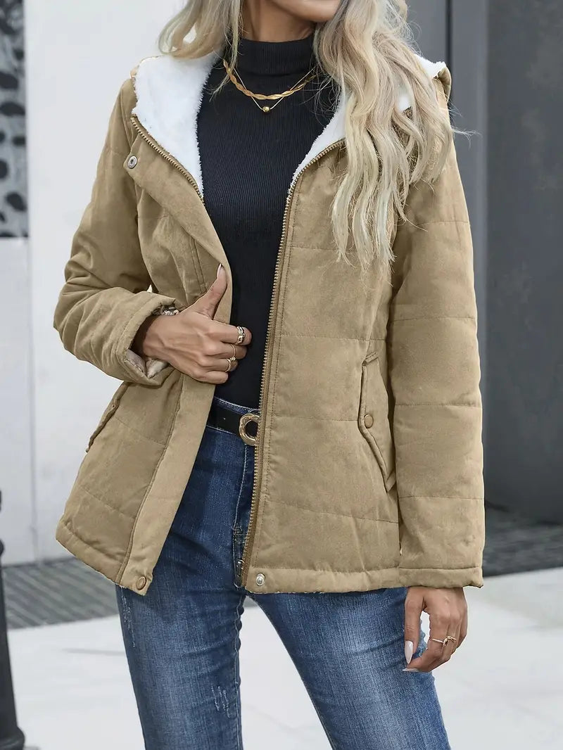 Teresa Manteau Femme – Long Manteau d’Hiver Doublé Chaud avec Finition Élégante & Coupe Ajustée