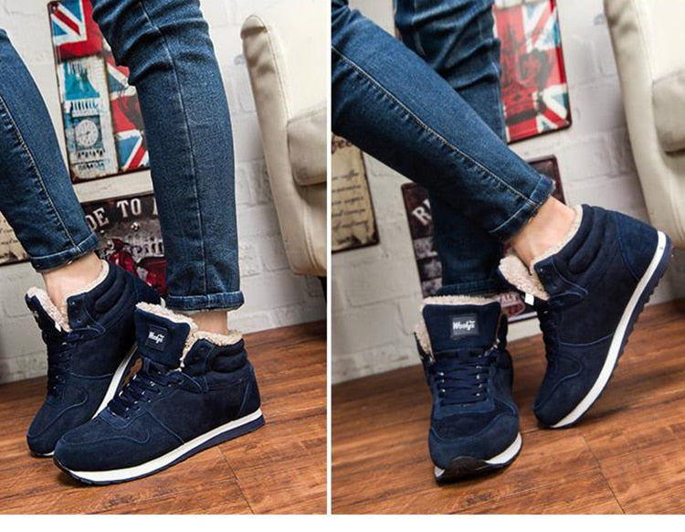 Niel Bottes d’Inverno per Uomo – Design in Scamosciato Caldo e Isolato con Suola in Gomma a Aderenza Duratura