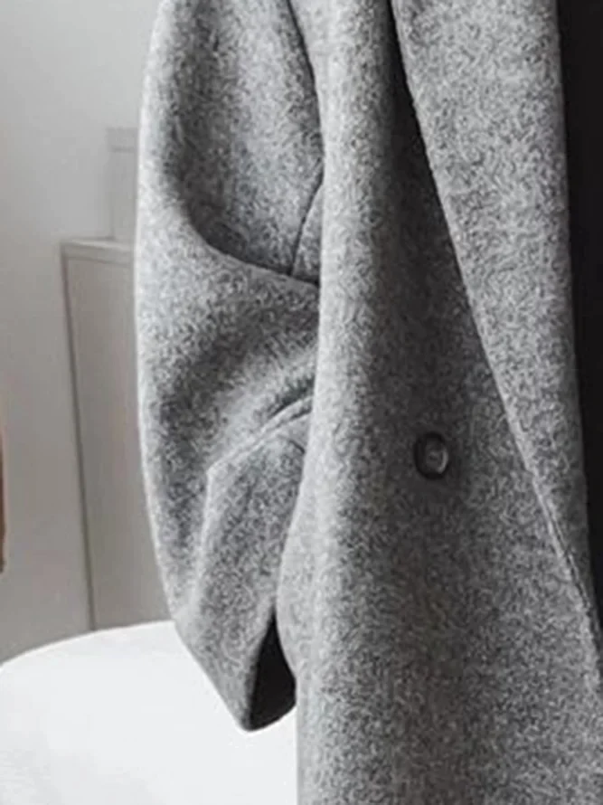 Celia Manteau Femme – Long en Laine Mélangée, Coupe Oversize Élégante & Moderne