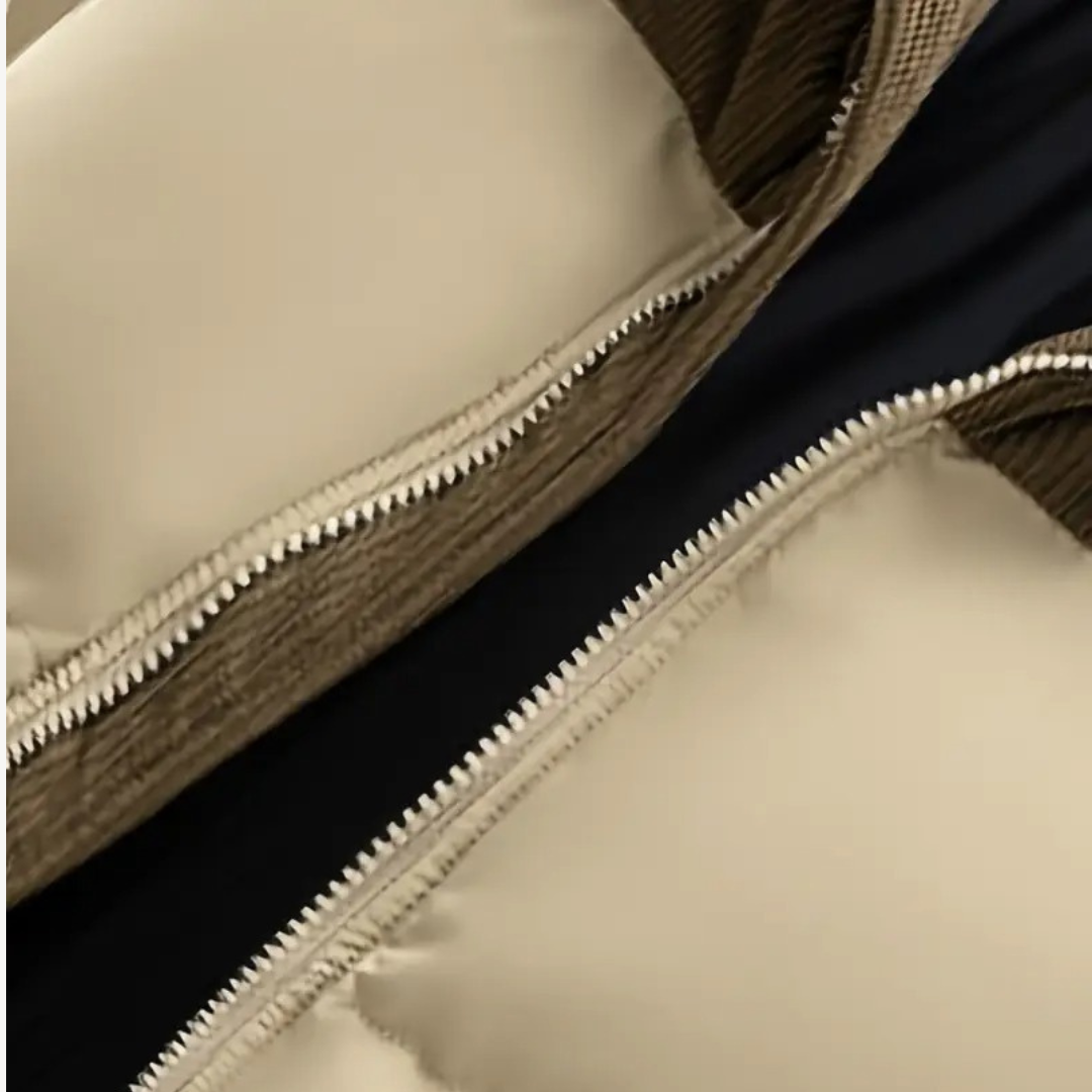 Mason Vestă Puffer Bărbați – Geacă Matlasată cu Glugă din Catifea Canelată