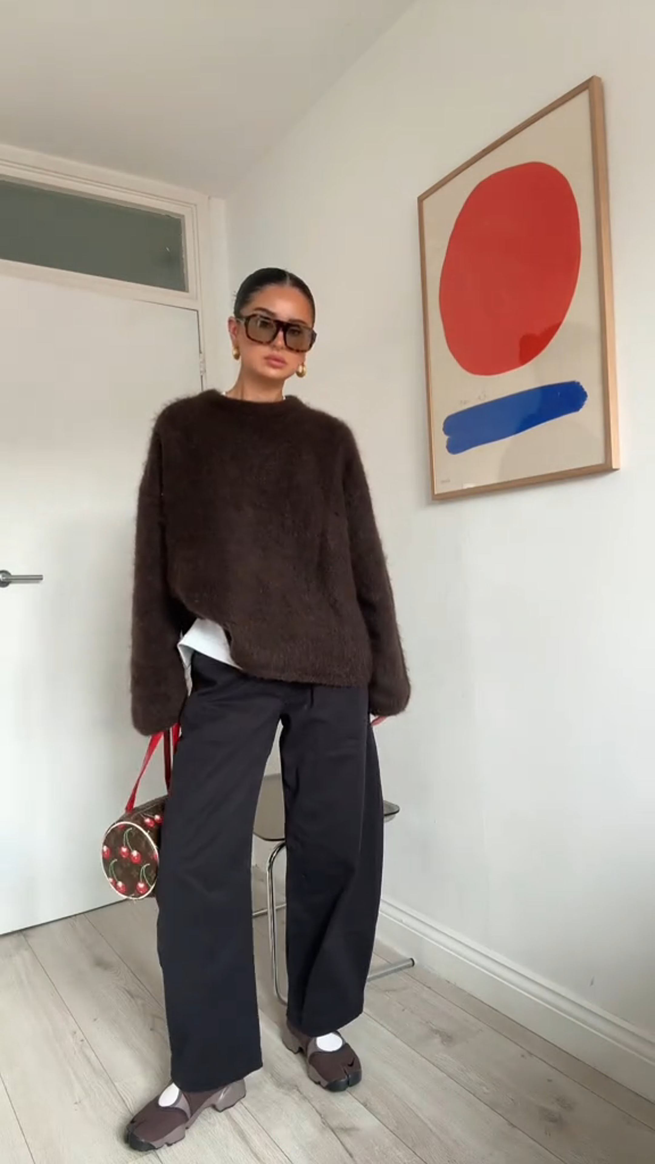 Donna Pull Oversize Mujer – Sudadera de Cuello Redondo Suave en Mezcla de Mohair con Corte Cómodo