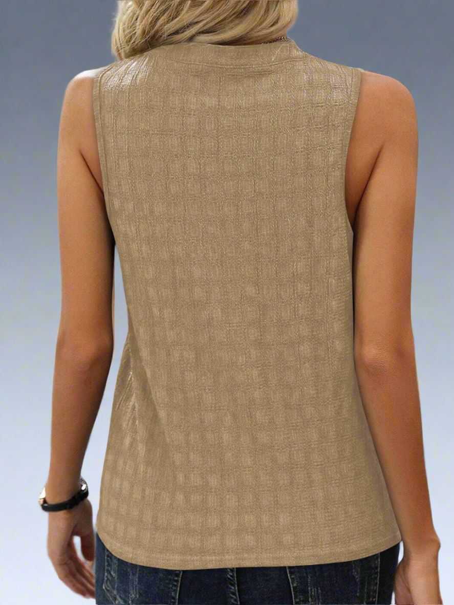 Ava Haut Femme – Top Sans Manches Léger en Tissu Stretch avec Coupe Élégante & Polyvalente