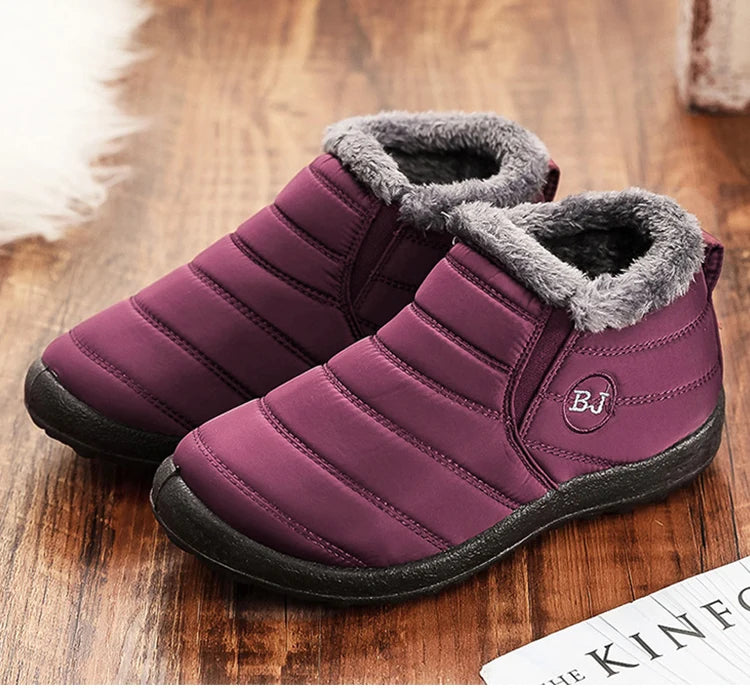 Nhovi Snowy Slips Hombre Lunero Eindhoven – Zapatos de Invierno Impermeables y Calientes para Ponerse Fácilmente