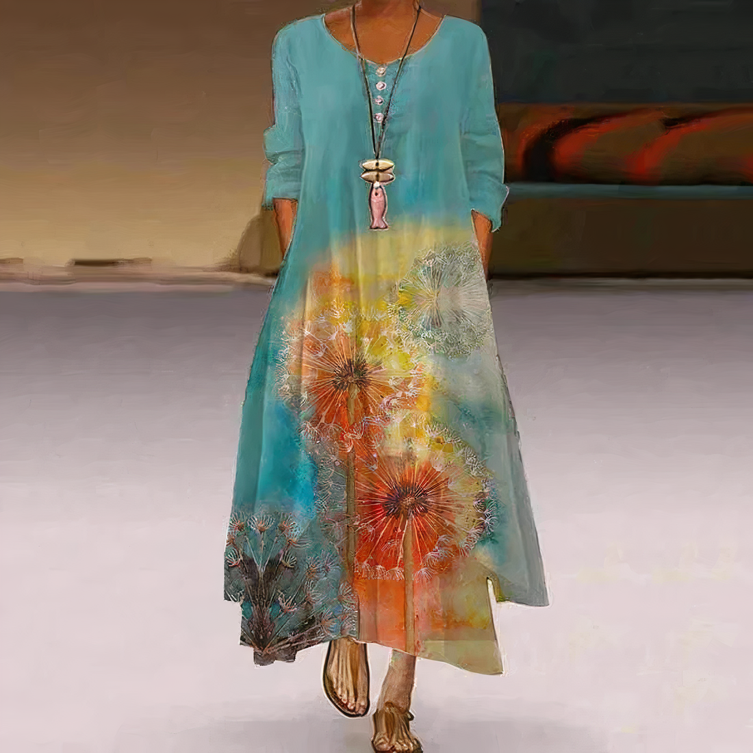 Lizbeth Robe Coton Femme – Élégante Robe Écoresponsable et Respirante pour Toute Saison