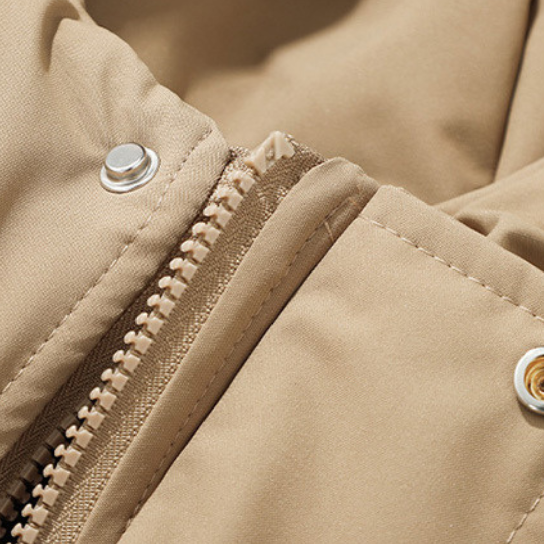 Zander Pánská Prošívaná Bunda s Kapucí – Lehká Nepromokavá Péřová Bunda z Polyesteru