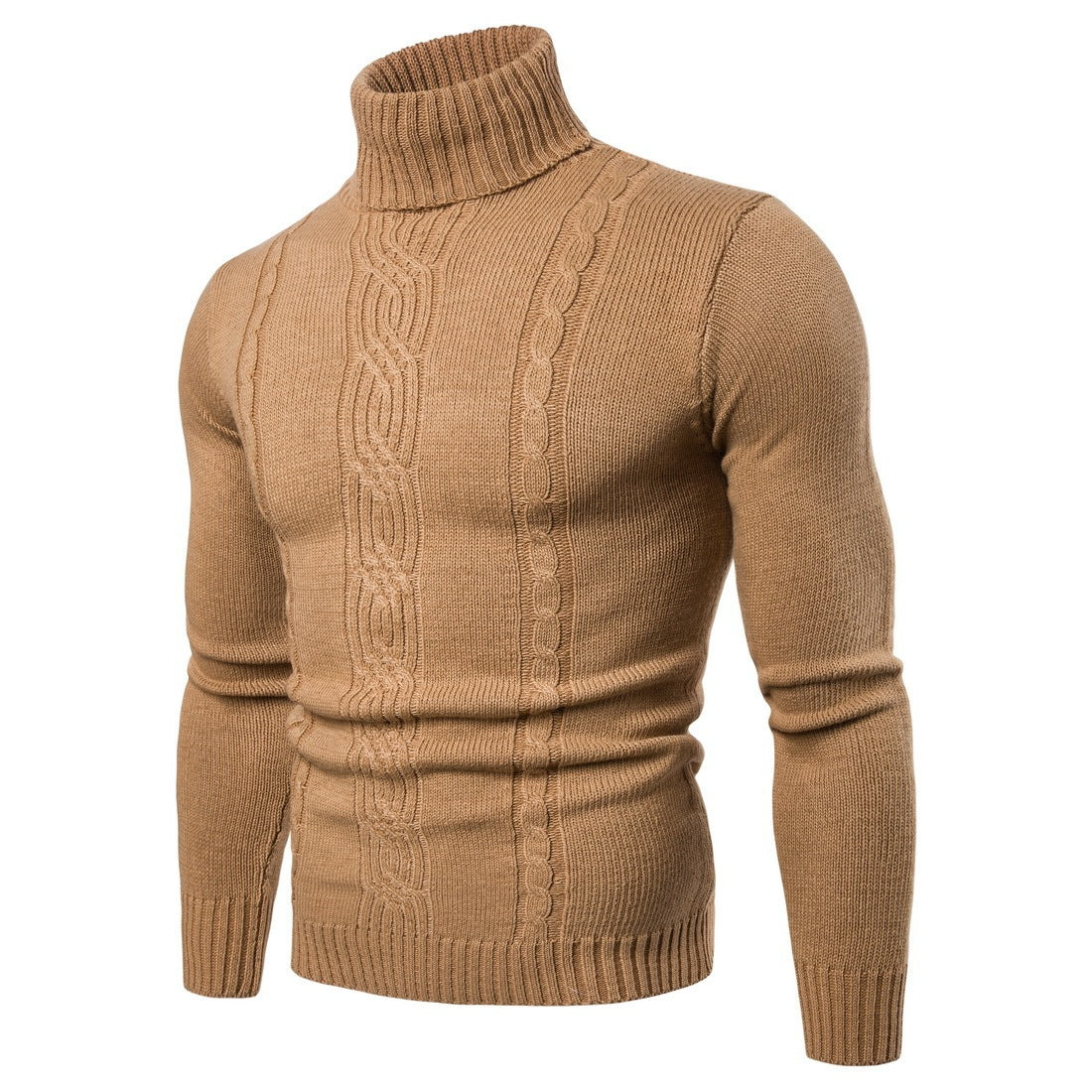 Martin herre rullekrave sweater – tyk klassisk og varm kabelstrikket sweater