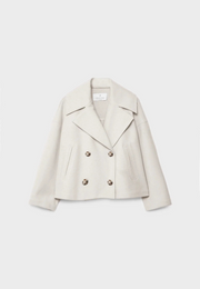 Eloise chaqueta corta mujer – elegante corte sastre con solapas puntiagudas y cierre de doble abotonadura