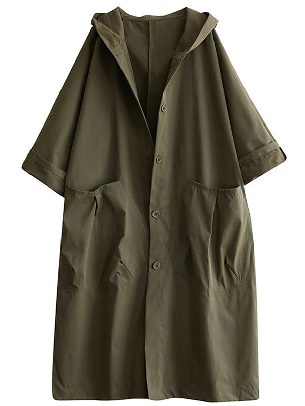 Selena Trenchcoat Femme – Longue Veste avec Capuche & Coupe Élégante pour Temps Pluvieux