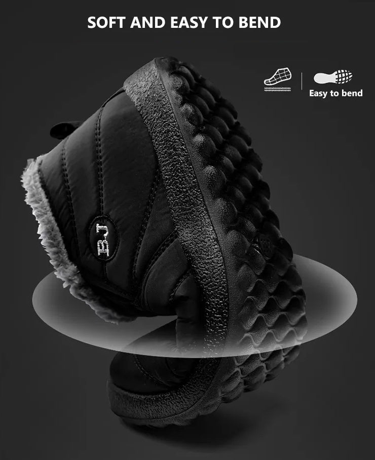 Nhovi Snowy Slips Hombre Lunero Eindhoven – Zapatos de Invierno Impermeables y Calientes para Ponerse Fácilmente