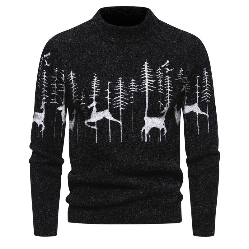 Noël Pull de Noël Homme à Motif Renne – Maille Épaisse, Chaleur Festive & Style Ludique