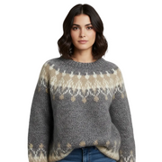 Bella Oversize-Pullover Damen – Bequemer Fair Isle Strickpullover für einen winterlichen Stil