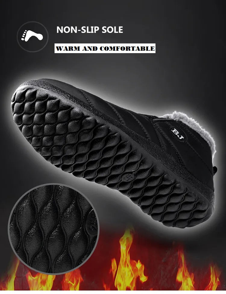 Nhovi Snowy Slips Hombre Lunero Eindhoven – Zapatos de Invierno Impermeables y Calientes para Ponerse Fácilmente