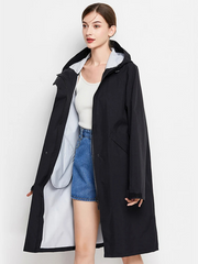 Malia Geacă de damă impermeabilă – ușoară, rezistentă la vânt, cu glugă ajustabilă și buzunare practice