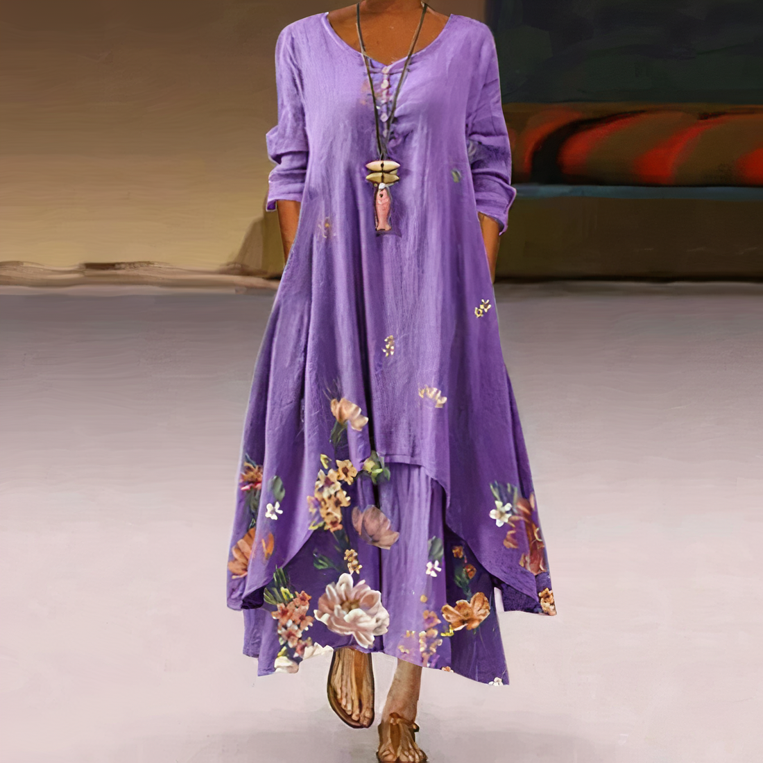 Lizbeth Robe Coton Femme – Élégante Robe Écoresponsable et Respirante pour Toute Saison