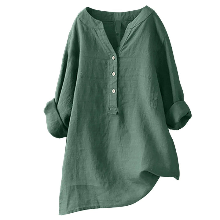Crimson Blouse Femme – Tissu Léger et Respirant, Col V Rouge Intense & Style Polyvalent