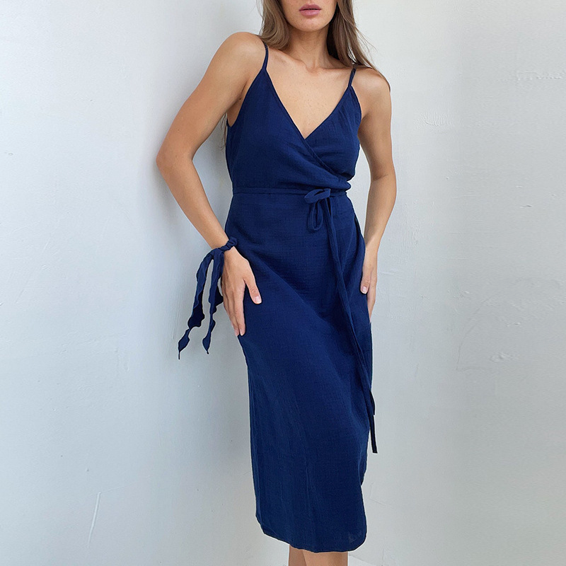 Coco Robe d'Été Femme – Légère, Respirante & Élégante avec Fente, Parfaite pour l'Été